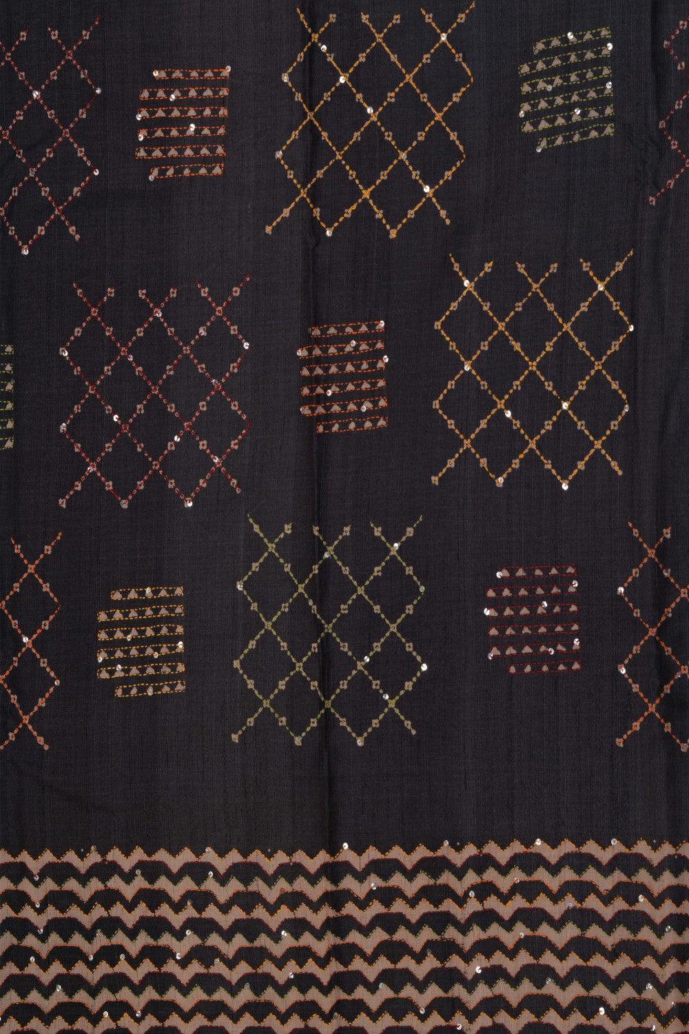 A Tussar Embroidery Saree
