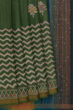 Image of A Tussar Embroidery Saree