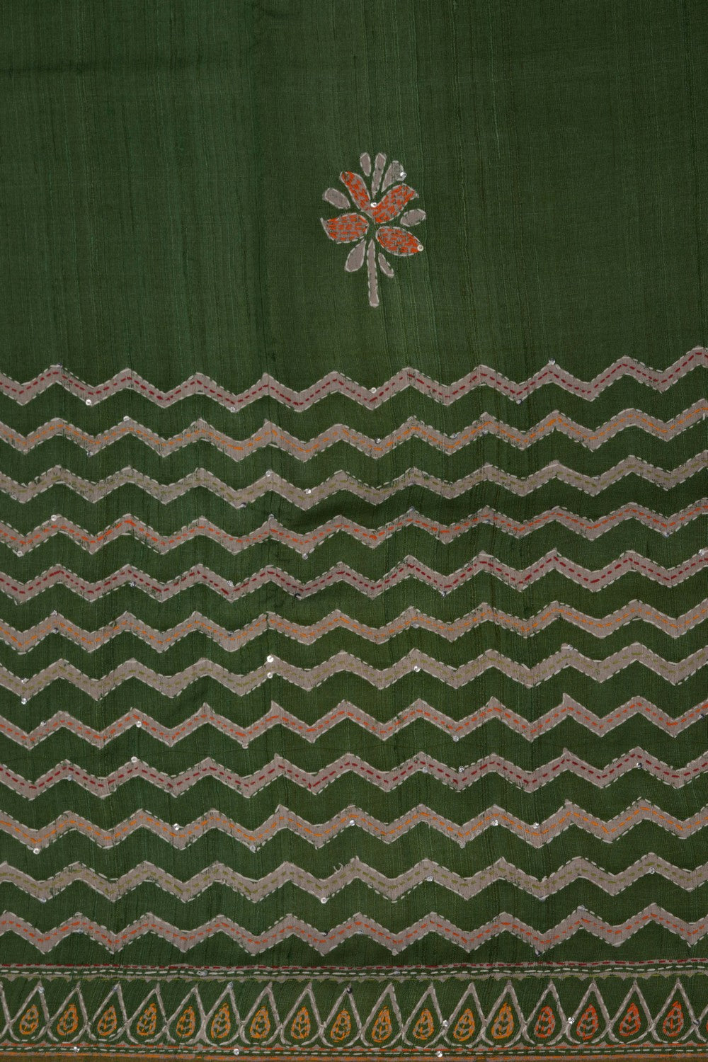 A Tussar Embroidery Saree