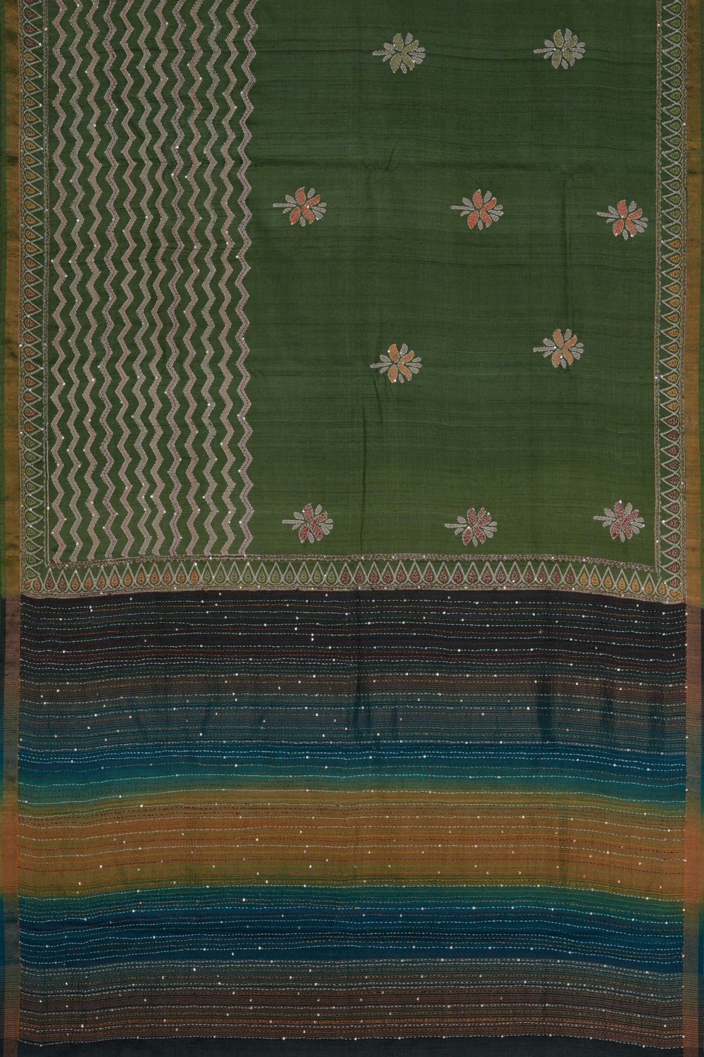 A Tussar Embroidery Saree