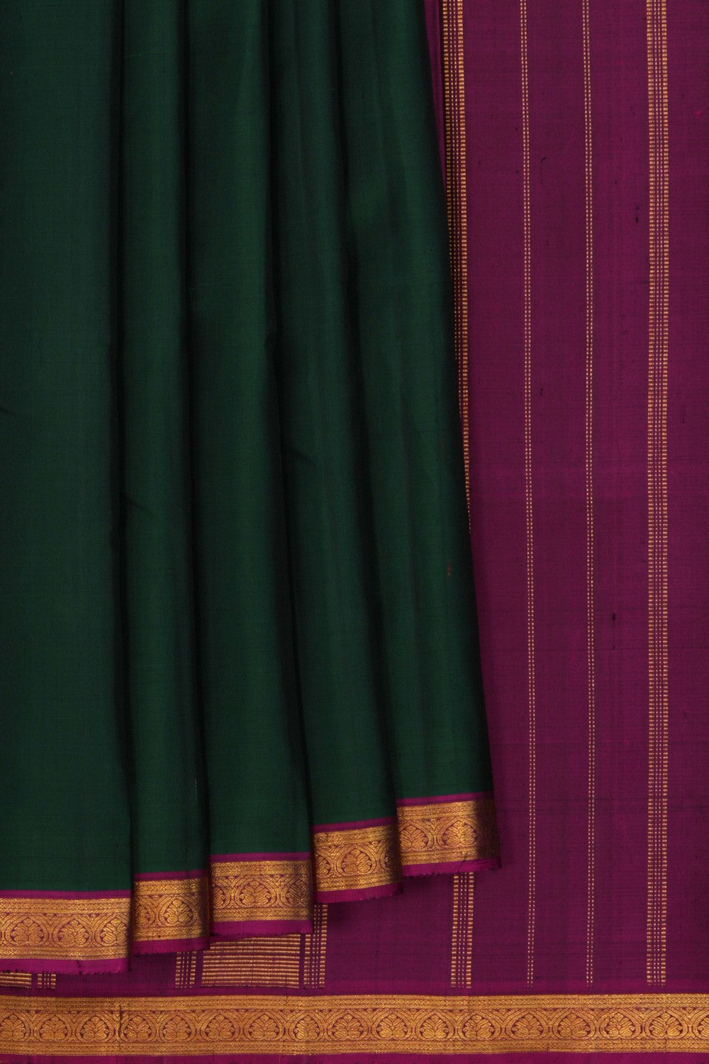 Image of Kanchipuram Silk Green Saree