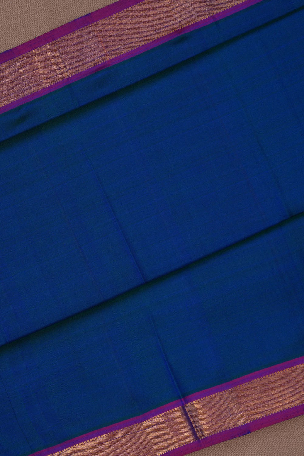 Image of Kanchipuram Silk Blue Saree