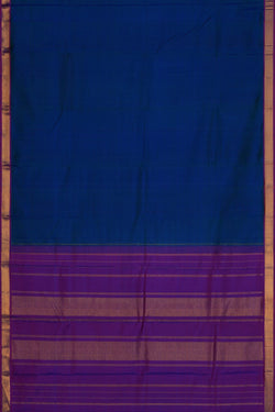 Image of Kanchipuram Silk Blue Saree