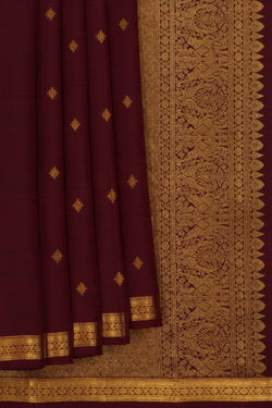 Image of Kanchipuram Silk Maroon Saree