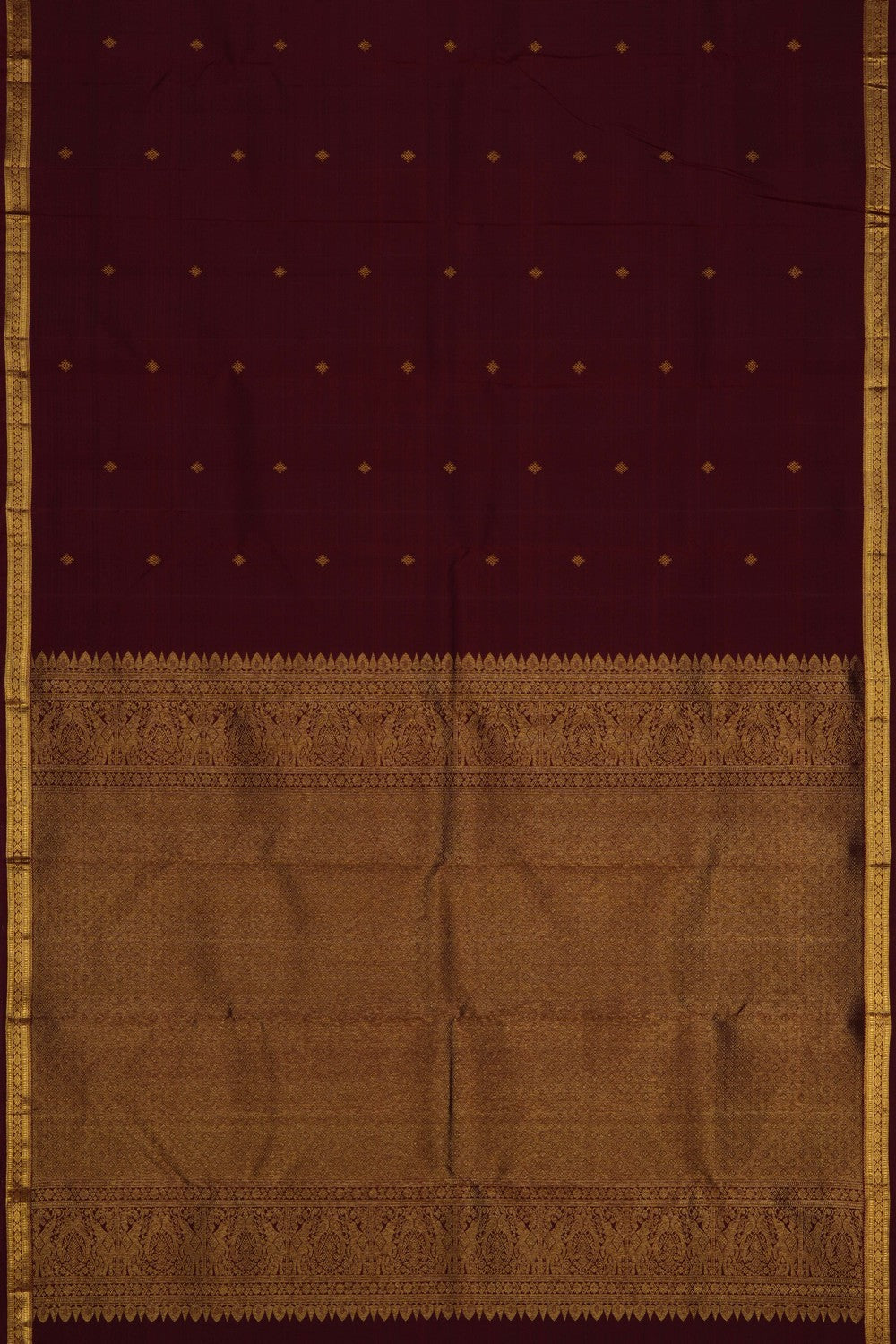 Image of Kanchipuram Silk Maroon Saree
