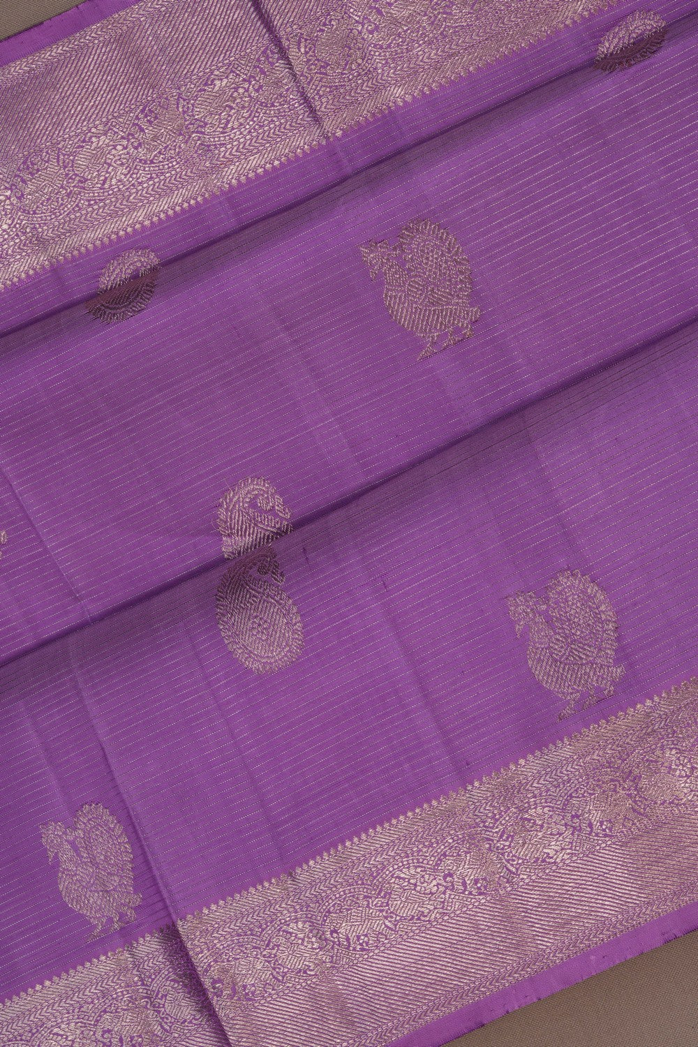 Image of Kanchipuram Silk Purple Saree