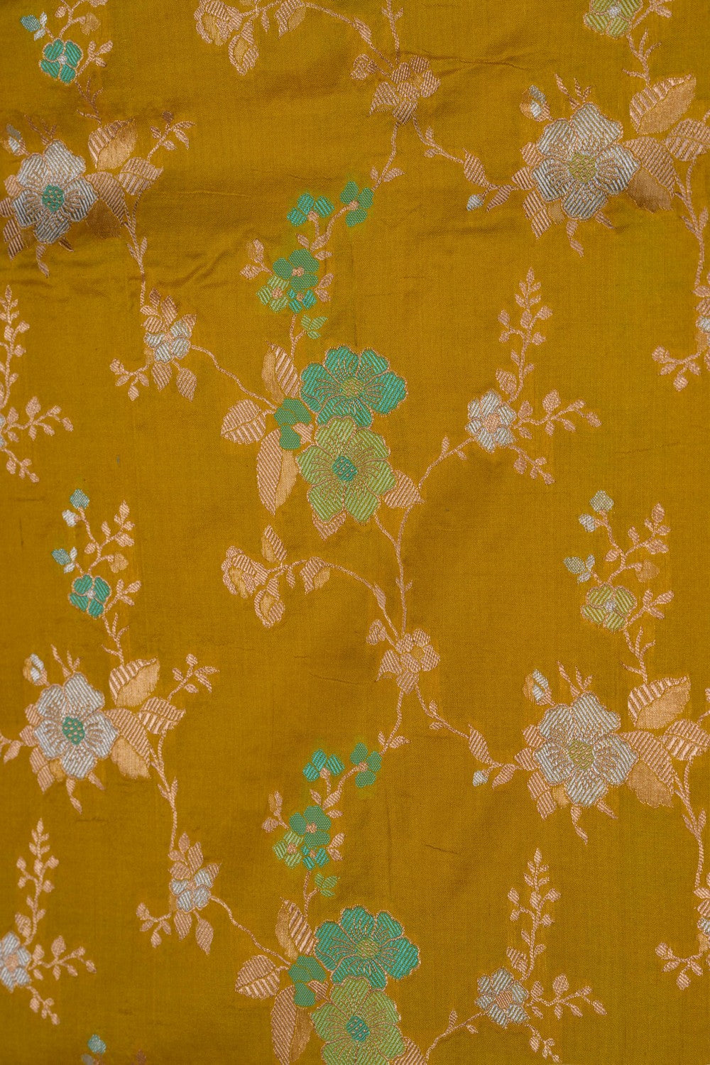 Image of Banarasi Katan Silk Spring Yellow Saree