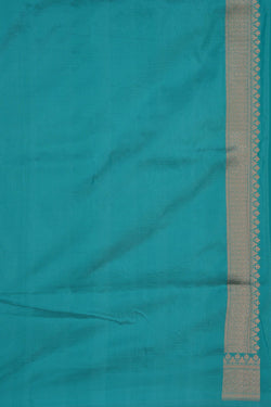 Image of Banarasi Katan Silk Sea Blue Saree