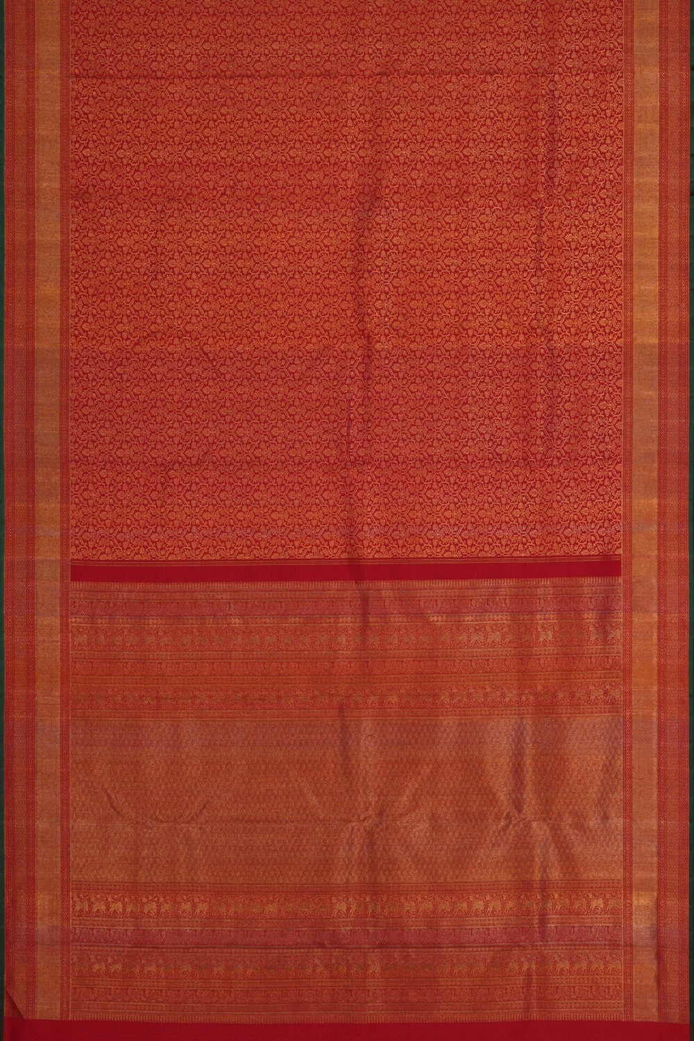 Image of Kanchipuram Silk Red Saree