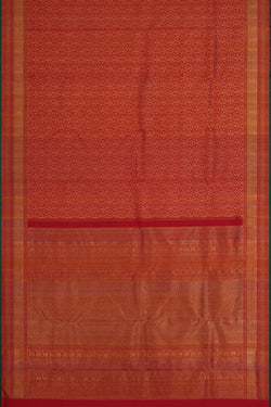 Image of Kanchipuram Silk Red Saree