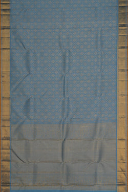 Image of Kanchipuram Silk Ice Blue Saree
