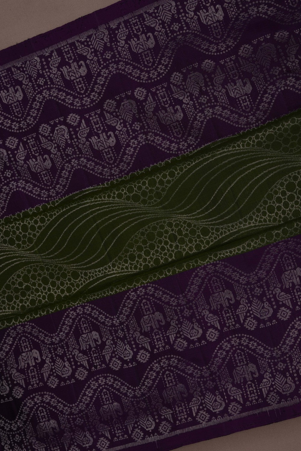 South Silk Green Saree