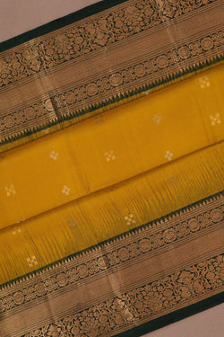 Image of South Silk Yellow Saree