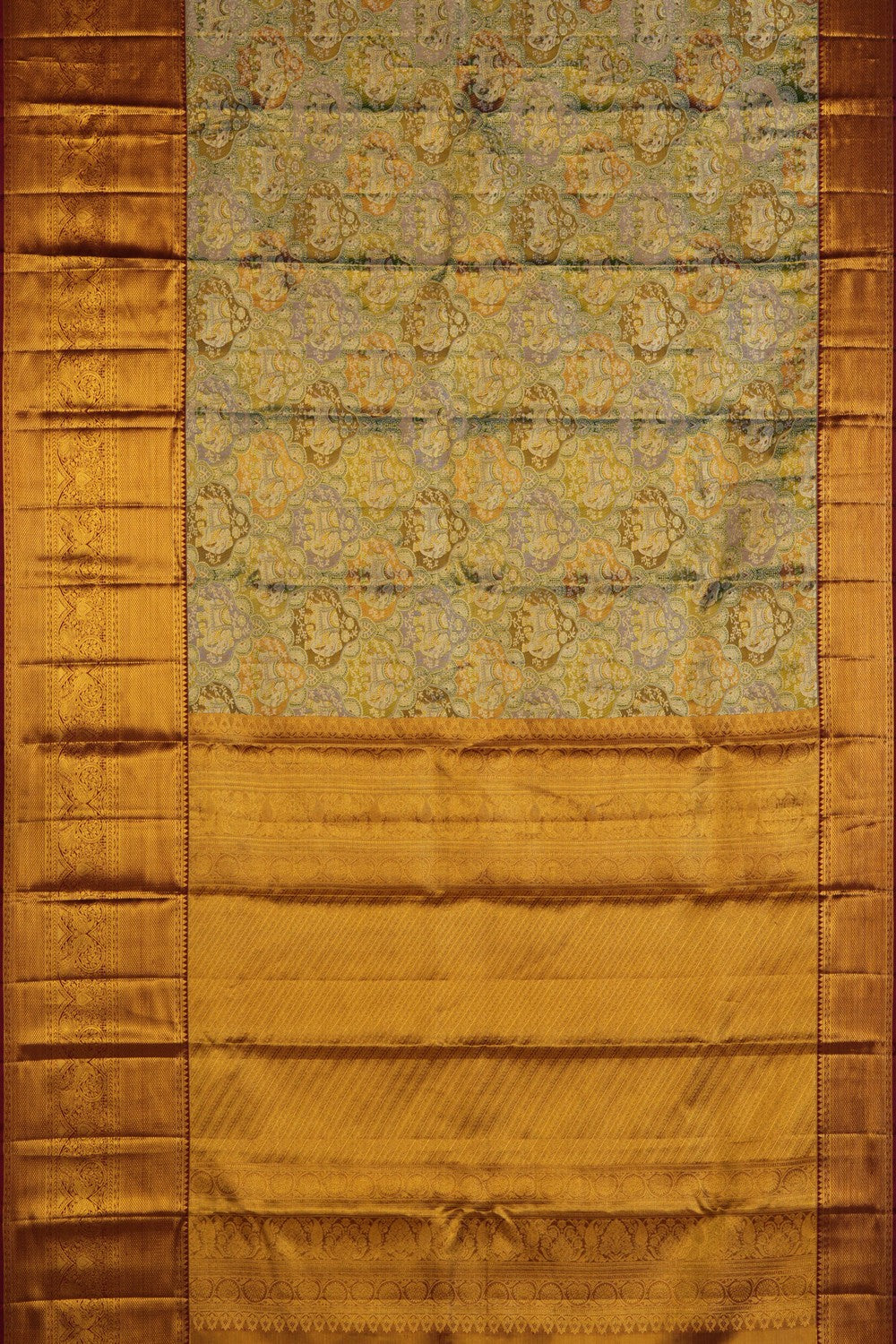 Kanchipattu Brocade Green Saree