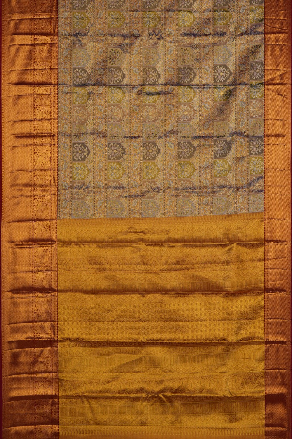 Image of Kanchipattu Brocade Gold Saree
