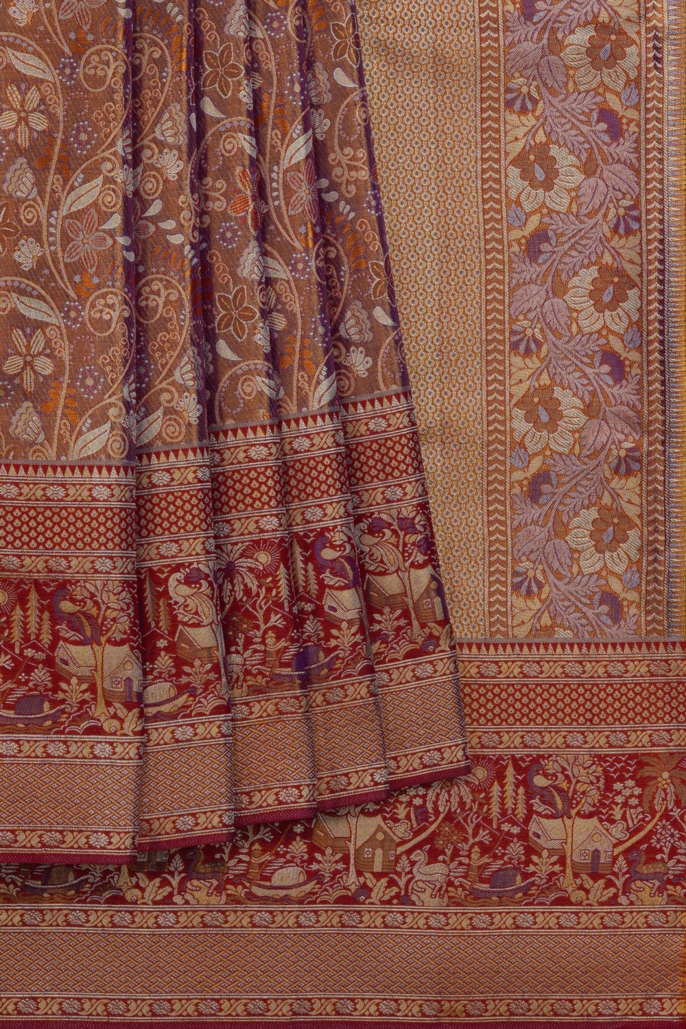 Image of Kanchipattu Brocade Gold Saree