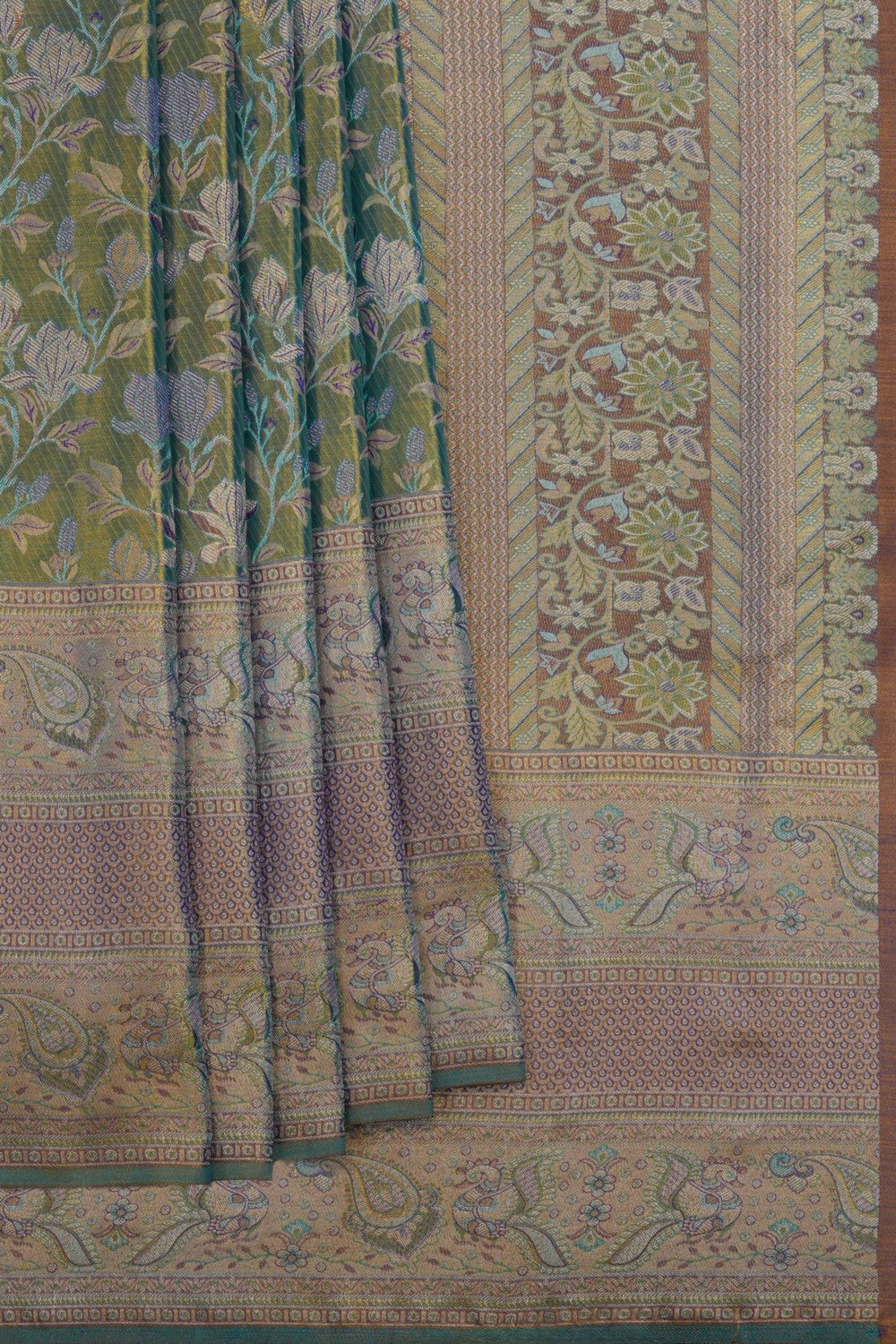 Kanchipattu Brocade Green Saree
