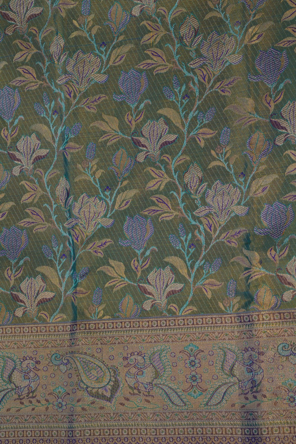 Kanchipattu Brocade Green Saree
