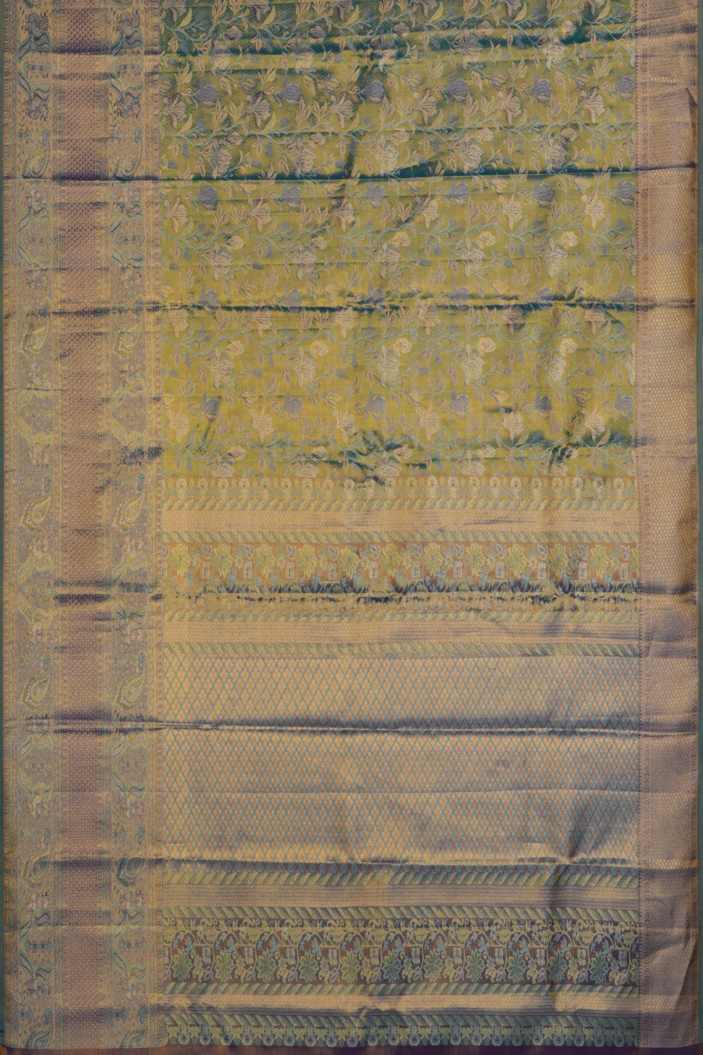 Kanchipattu Brocade Green Saree