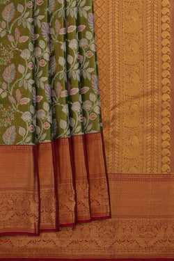 Image of Kanchipattu Brocade Green Saree