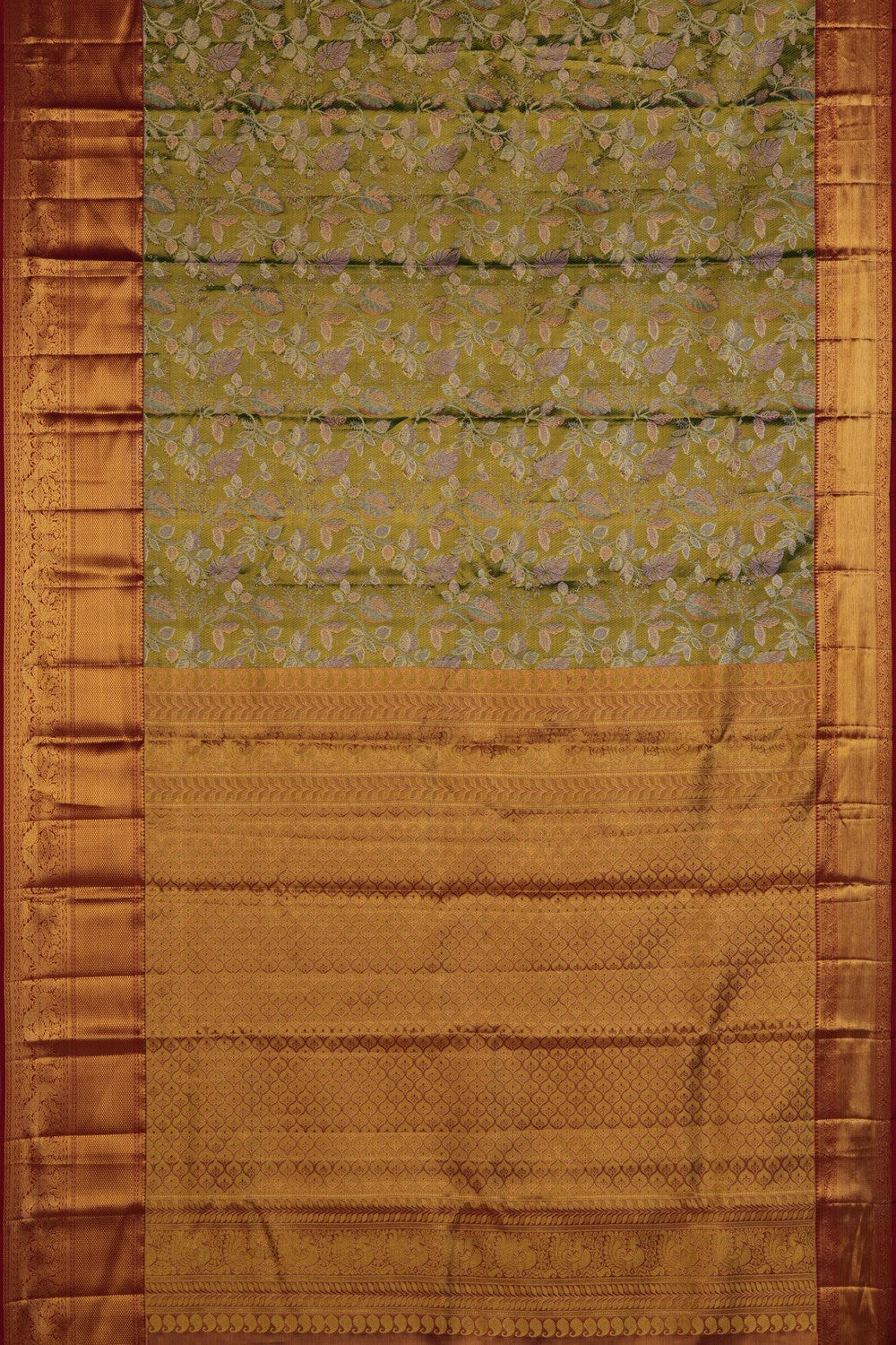 Kanchipattu Brocade Green Saree