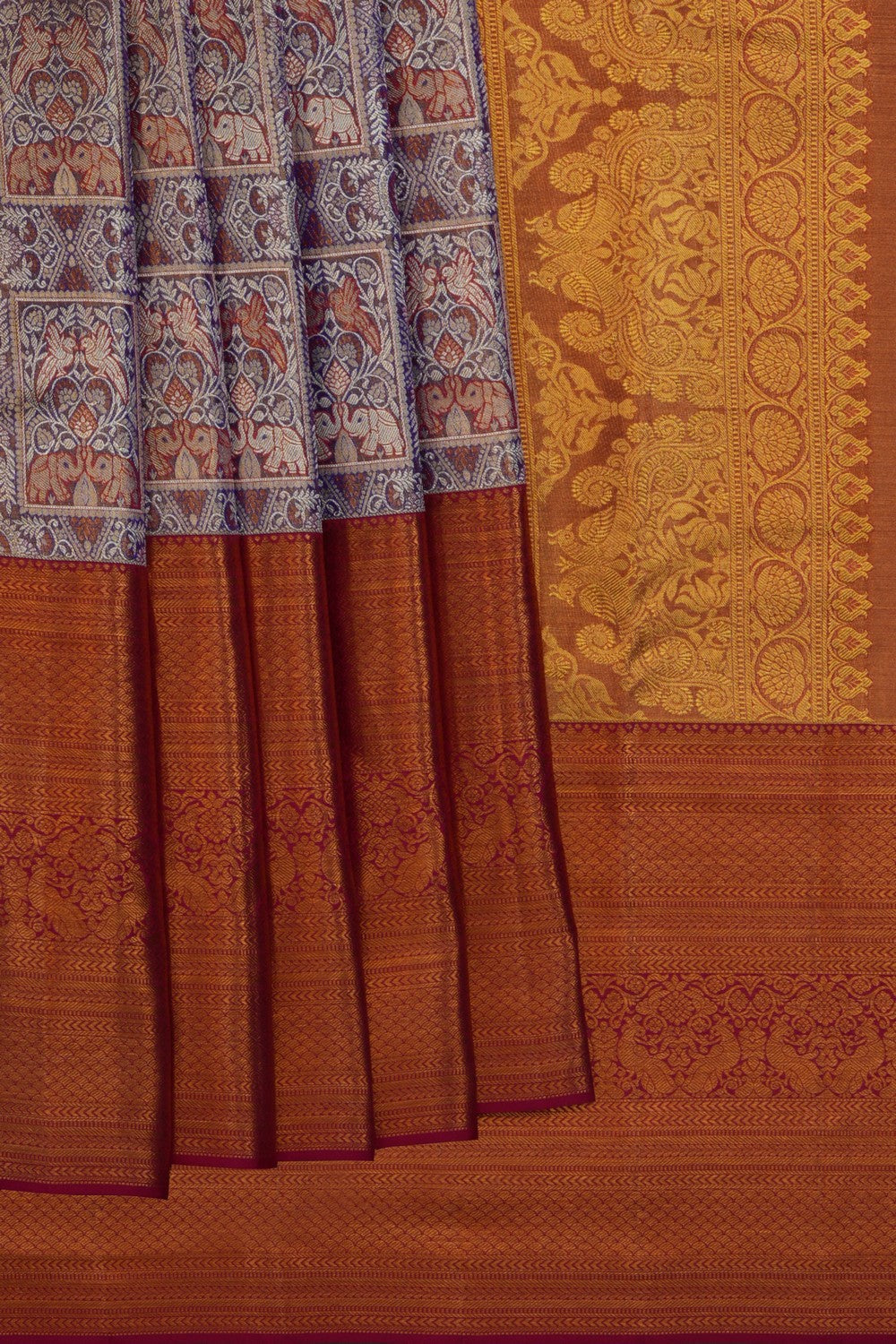 Image of Kanchipattu Brocade Purple Saree