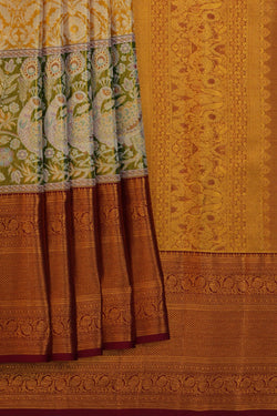 Image of Kanchipattu Brocade Gold Saree