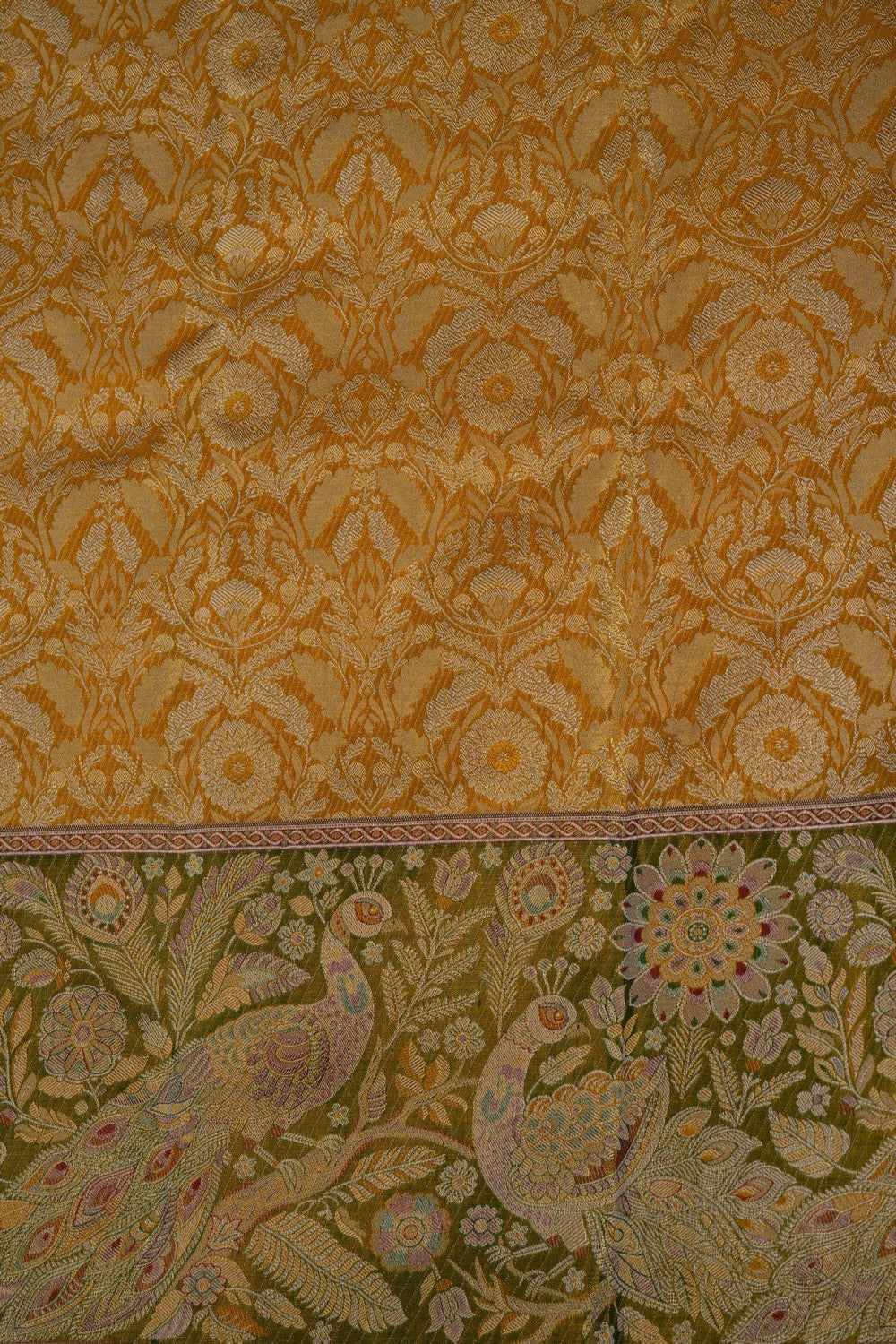 Image of Kanchipattu Brocade Gold Saree
