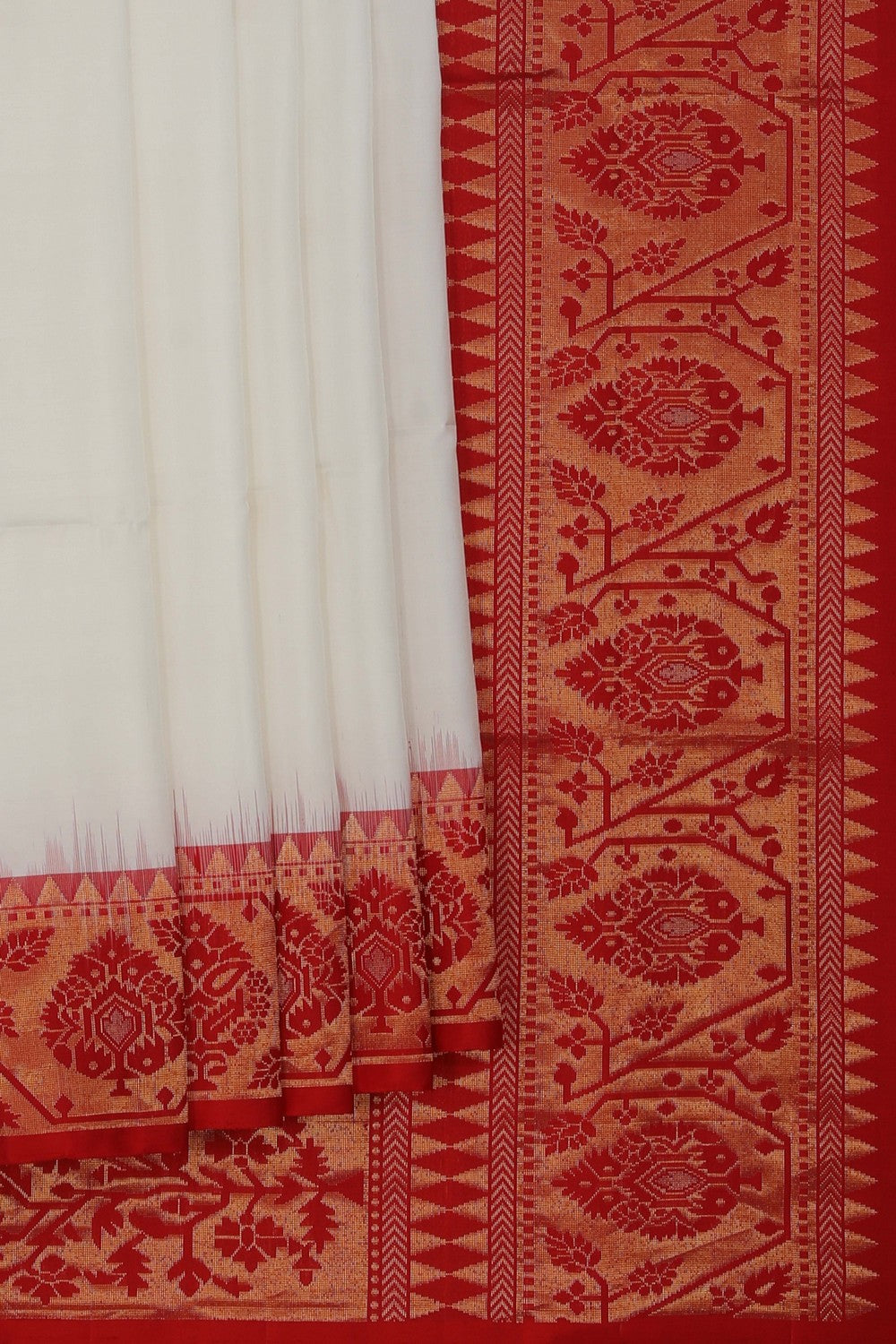 Image of South Silk White Saree