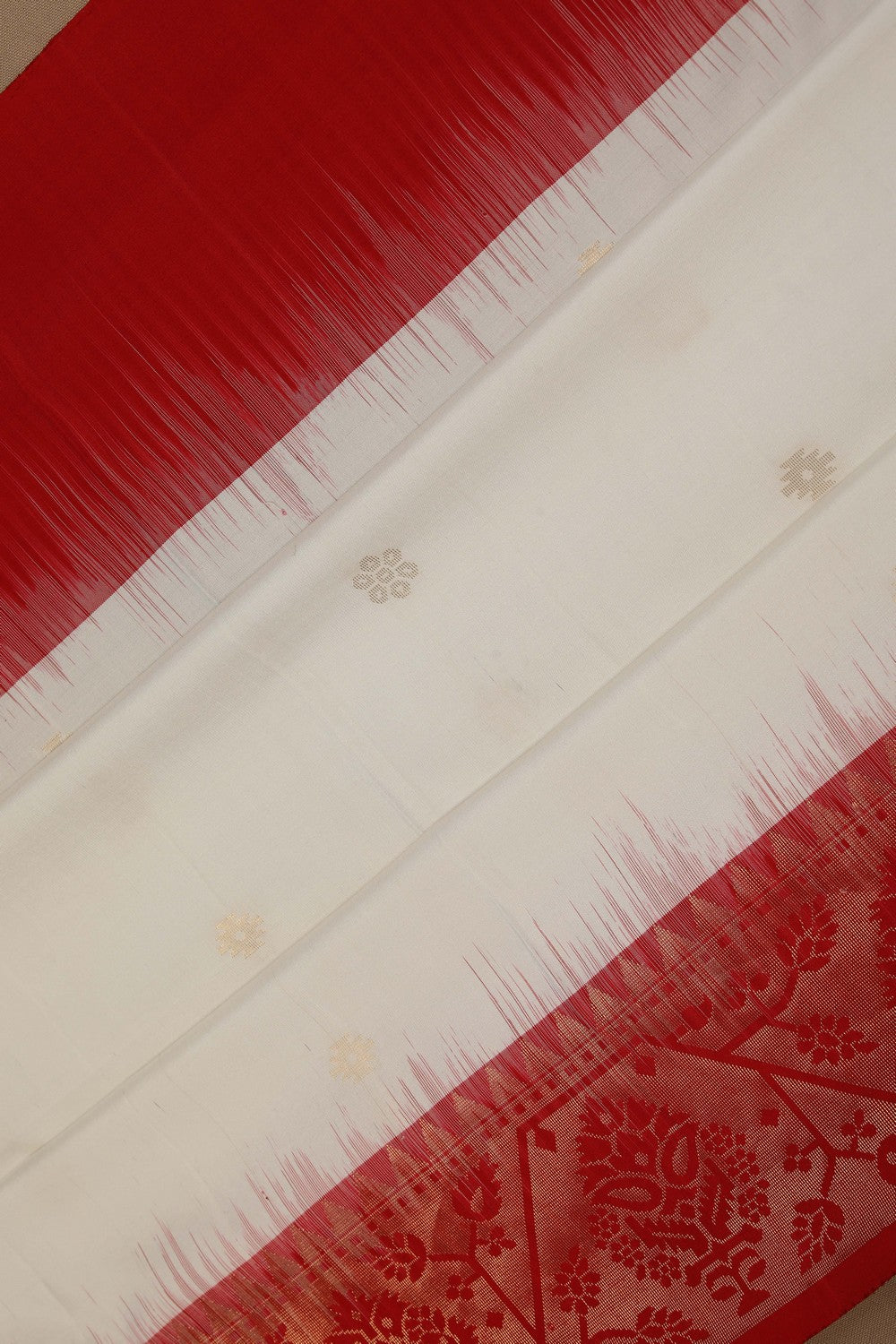 South Silk White Saree