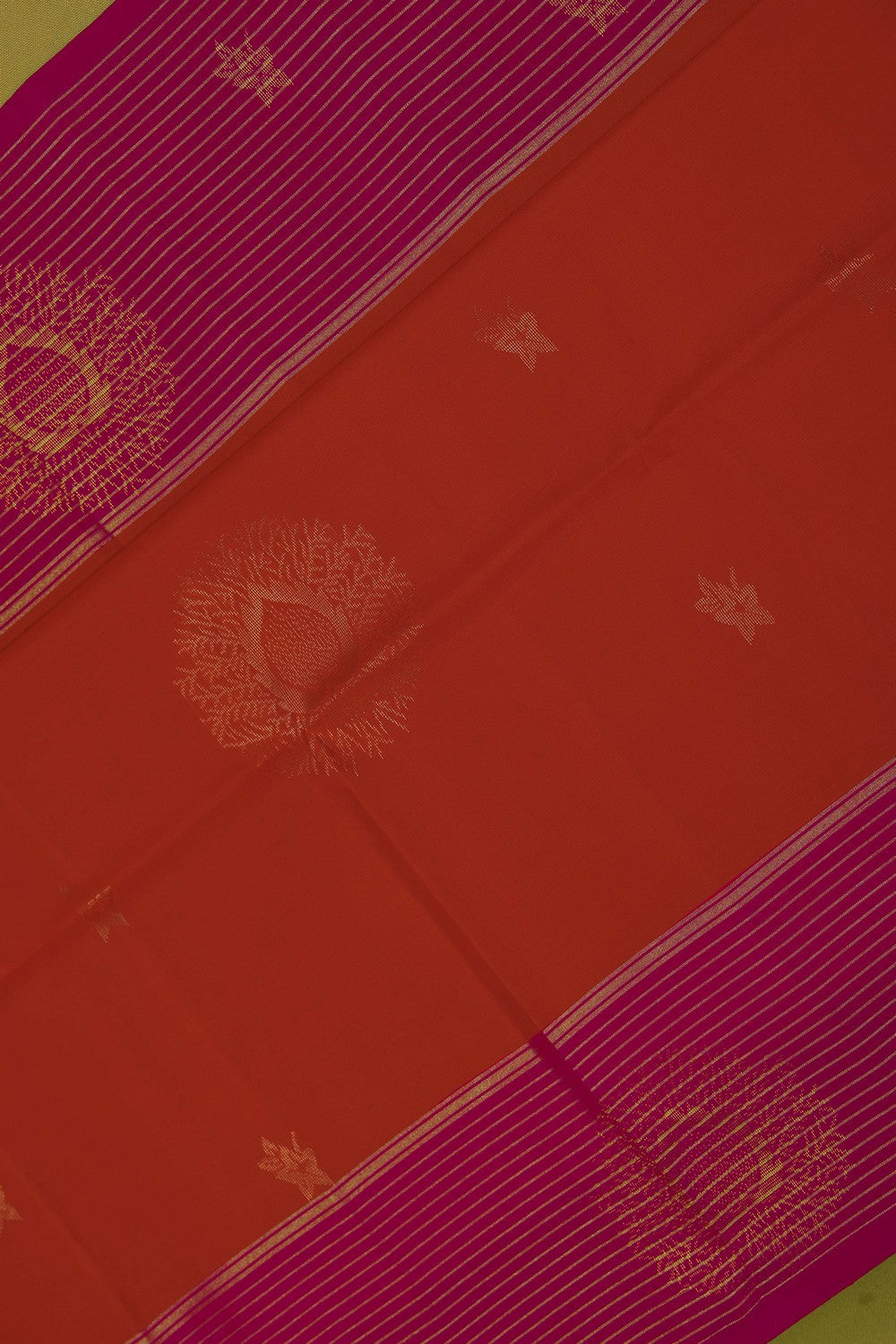 South Silk Orange Saree