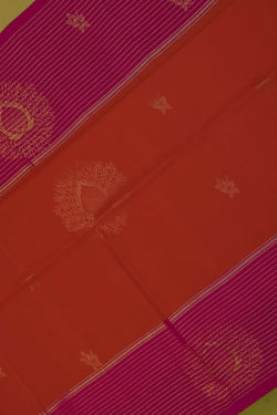 Image of South Silk Orange Saree