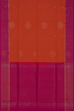 Image of South Silk Orange Saree
