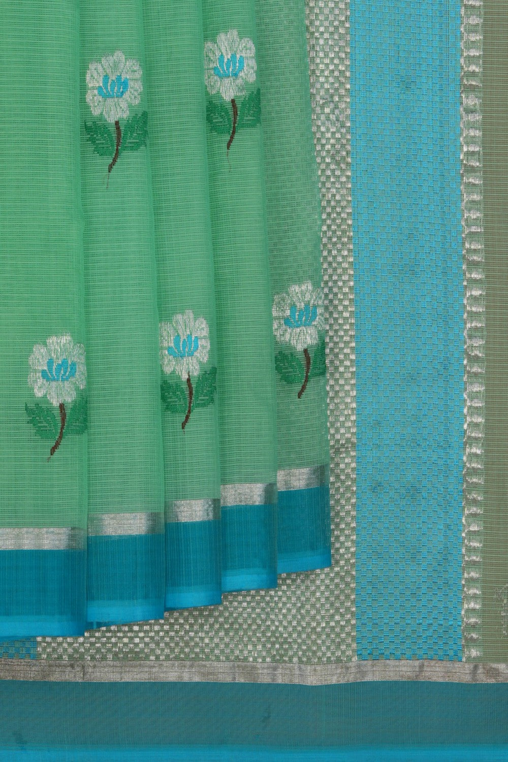 Kota Aqua Green Saree