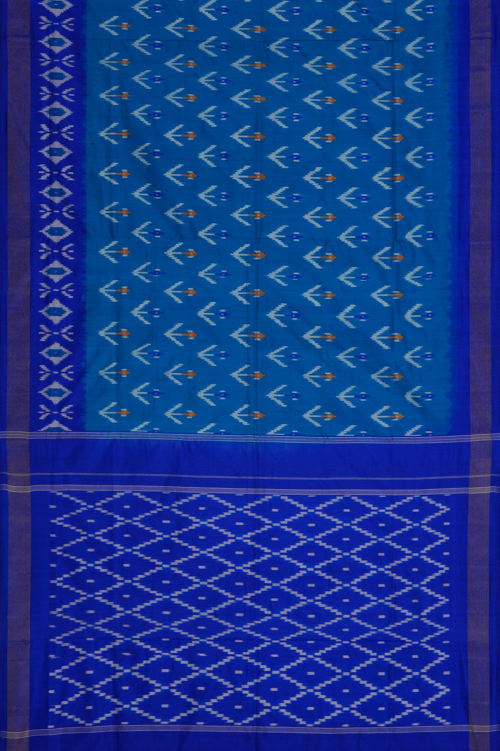Pochampally Ikat Blue Saree