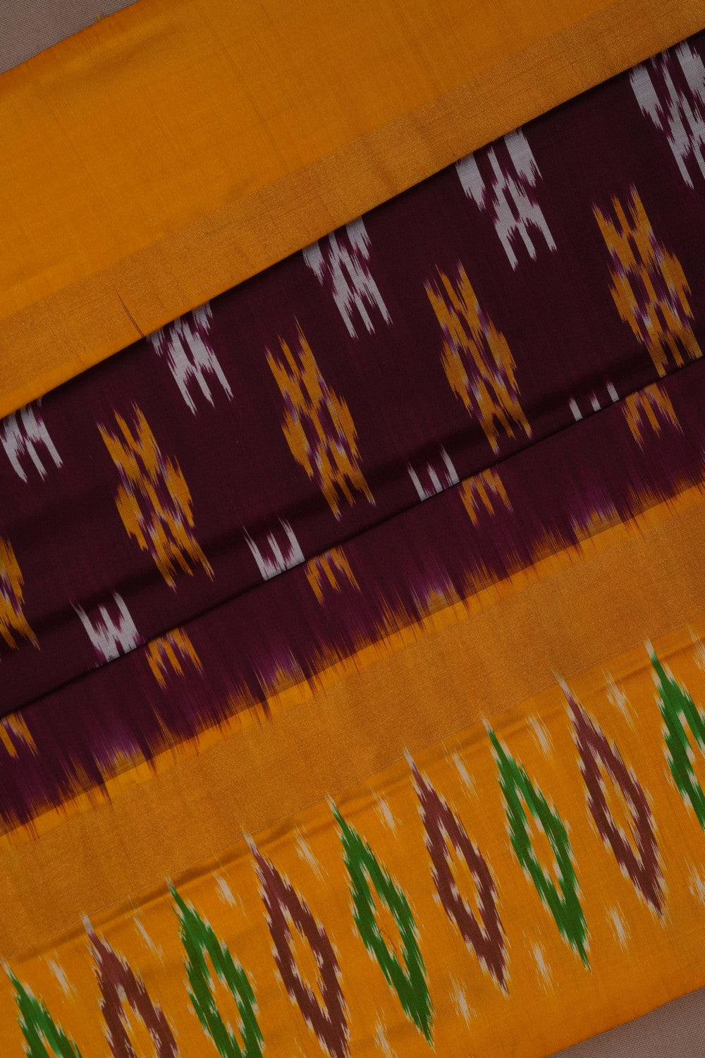 Image of Pochampally Ikat maroon Saree