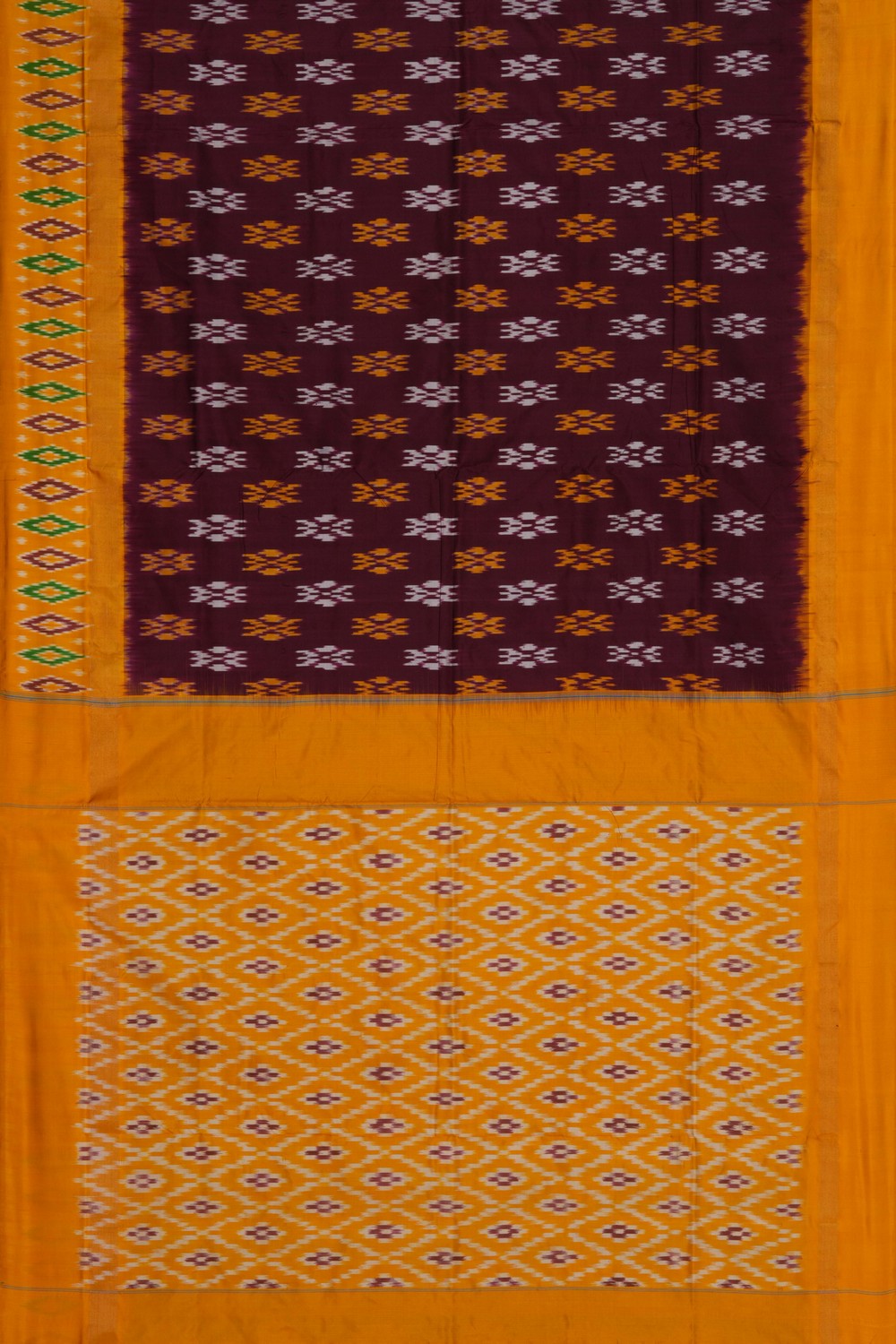 Image of Pochampally Ikat maroon Saree