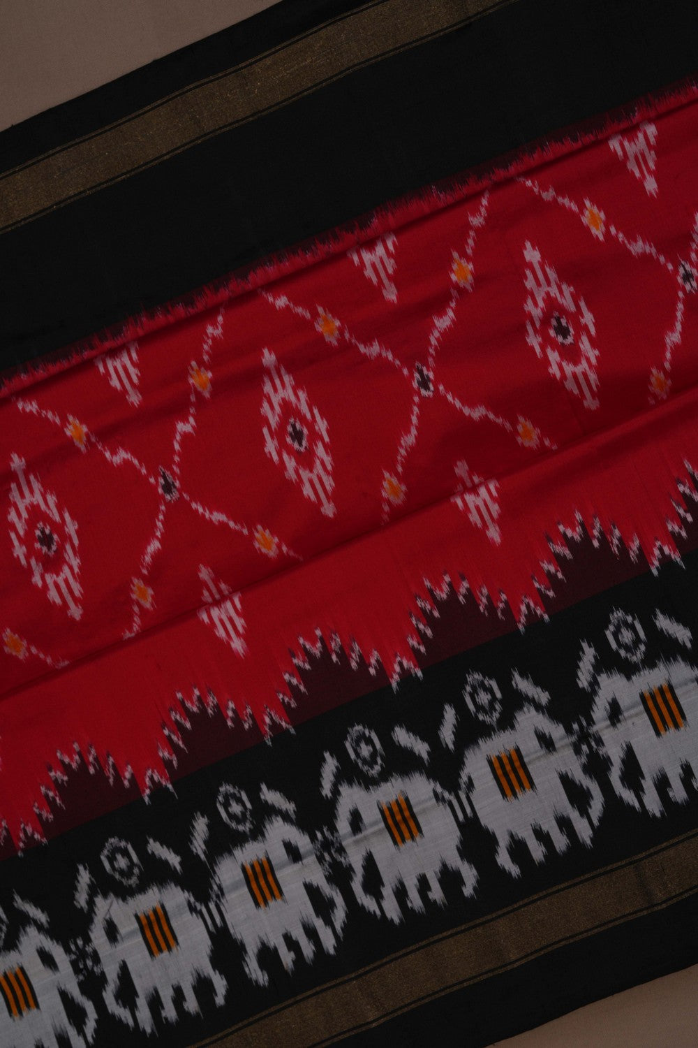 Image of Pochampally Ikat Silk Pink Saree