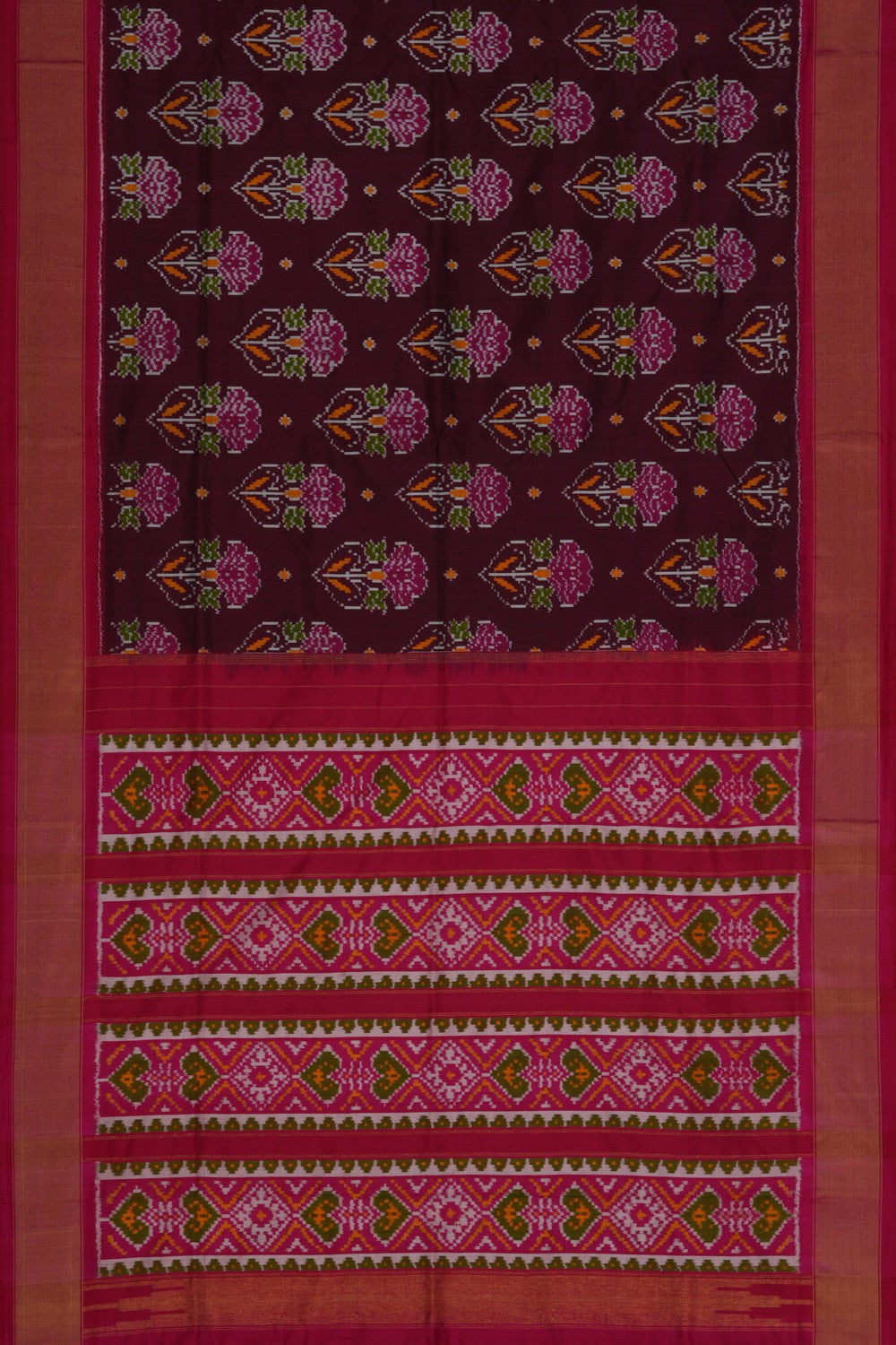 Pochampally Ikat Silk Purple Saree