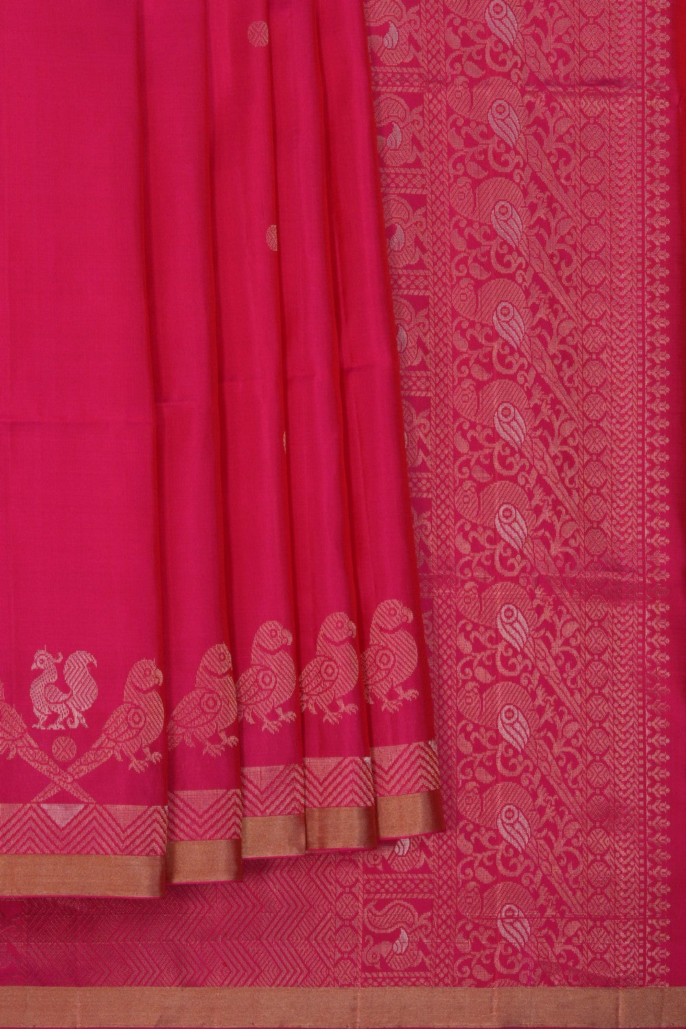 South Silk Pink Saree