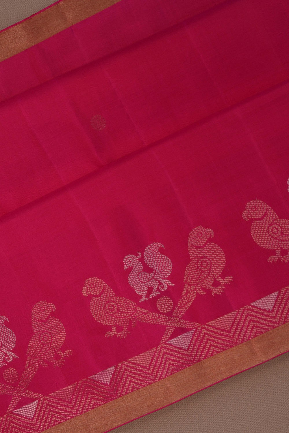 South Silk Pink Saree