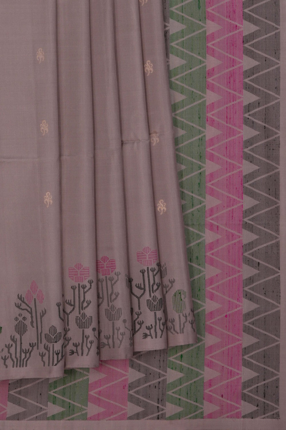 South Silk Grey Saree