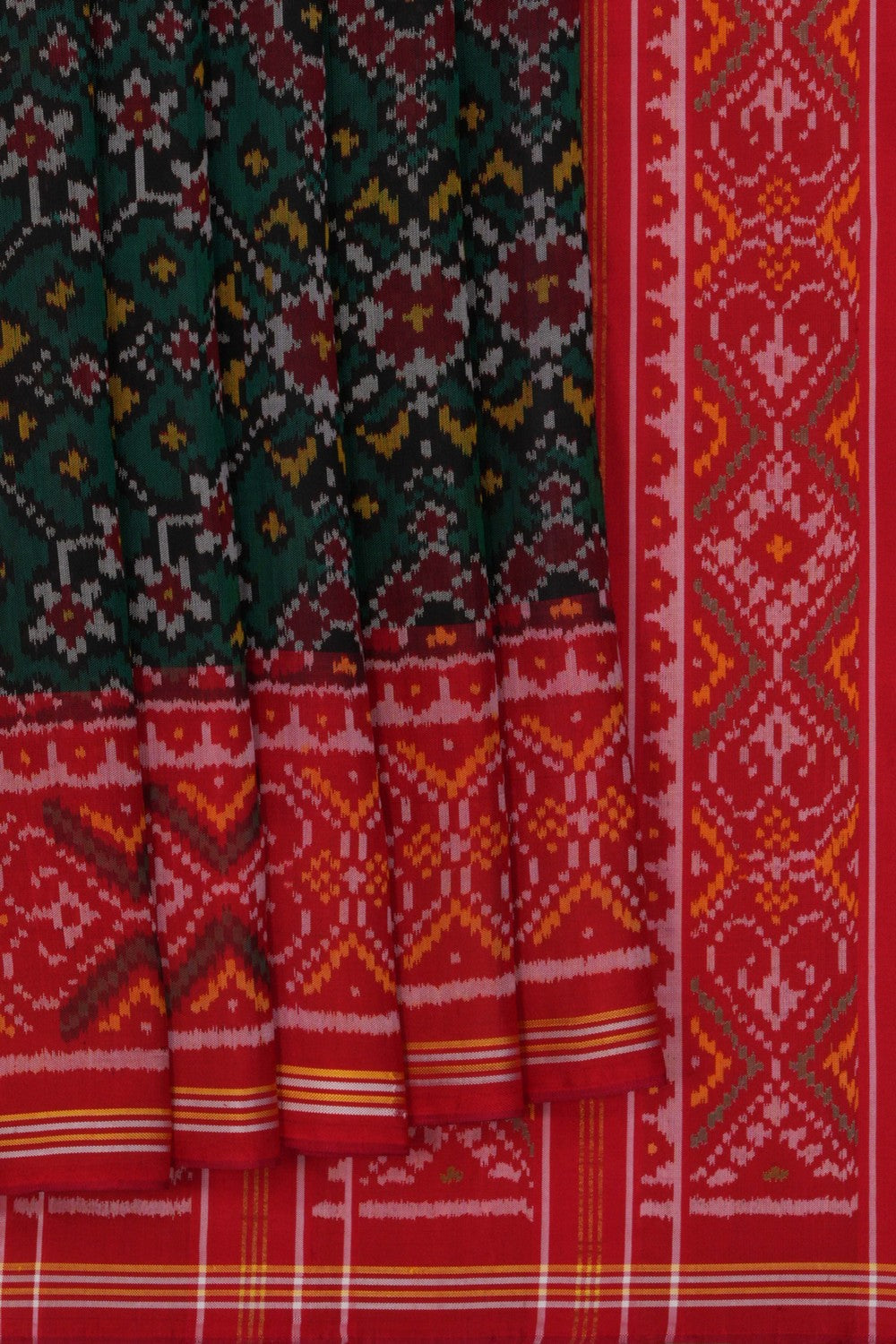 Rajkot Silk Green Saree