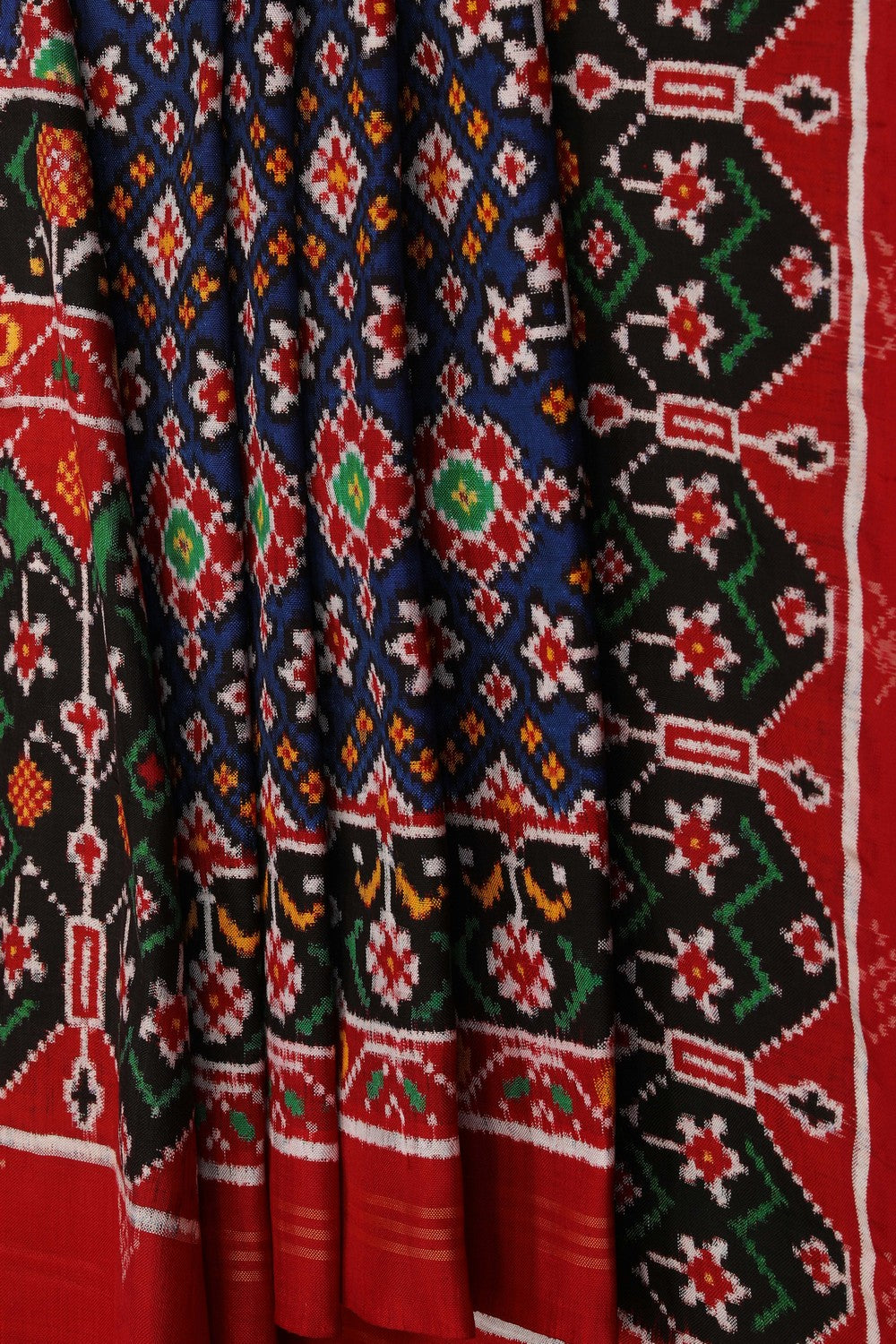 Image of Rajkot Patola Indigo Blue Saree