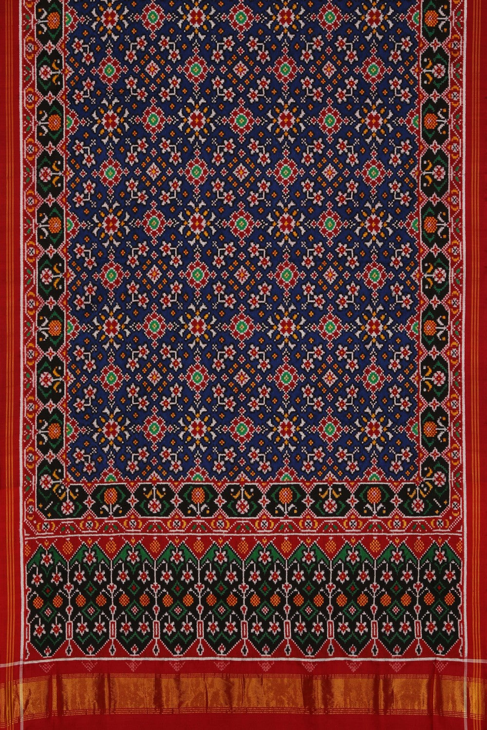 Image of Rajkot Patola Indigo Blue Saree