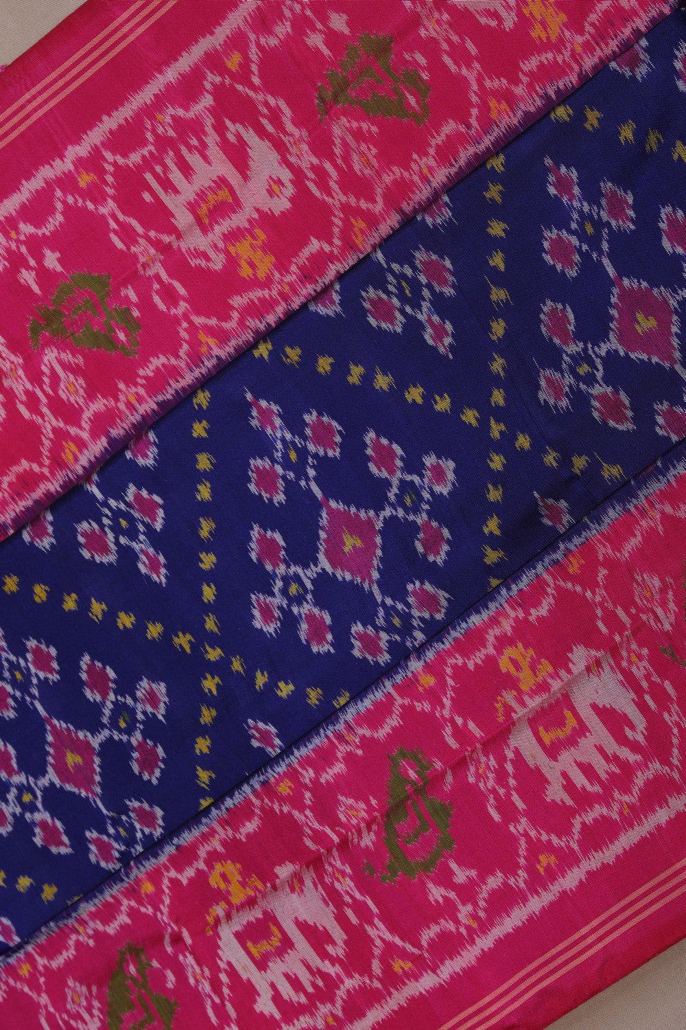 Image of Rajkot Silk Navy Blue Saree