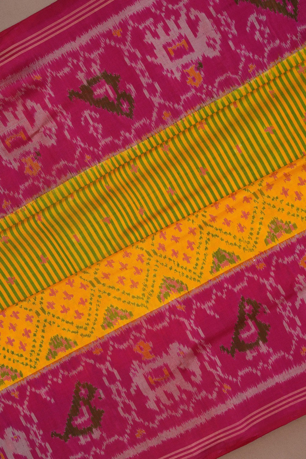 Image of Rajkot Silk Yellow Saree