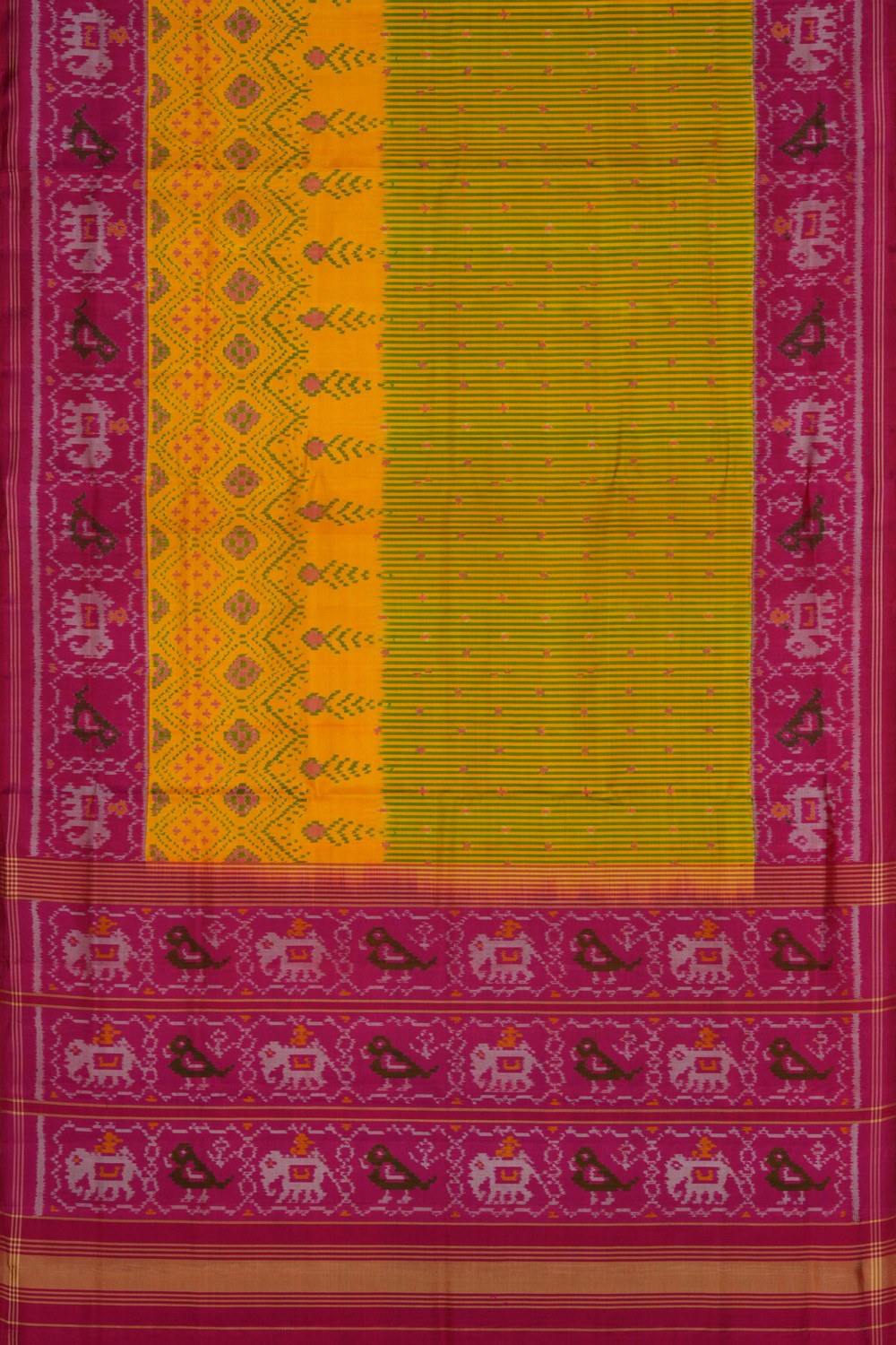 Rajkot Silk Yellow Saree