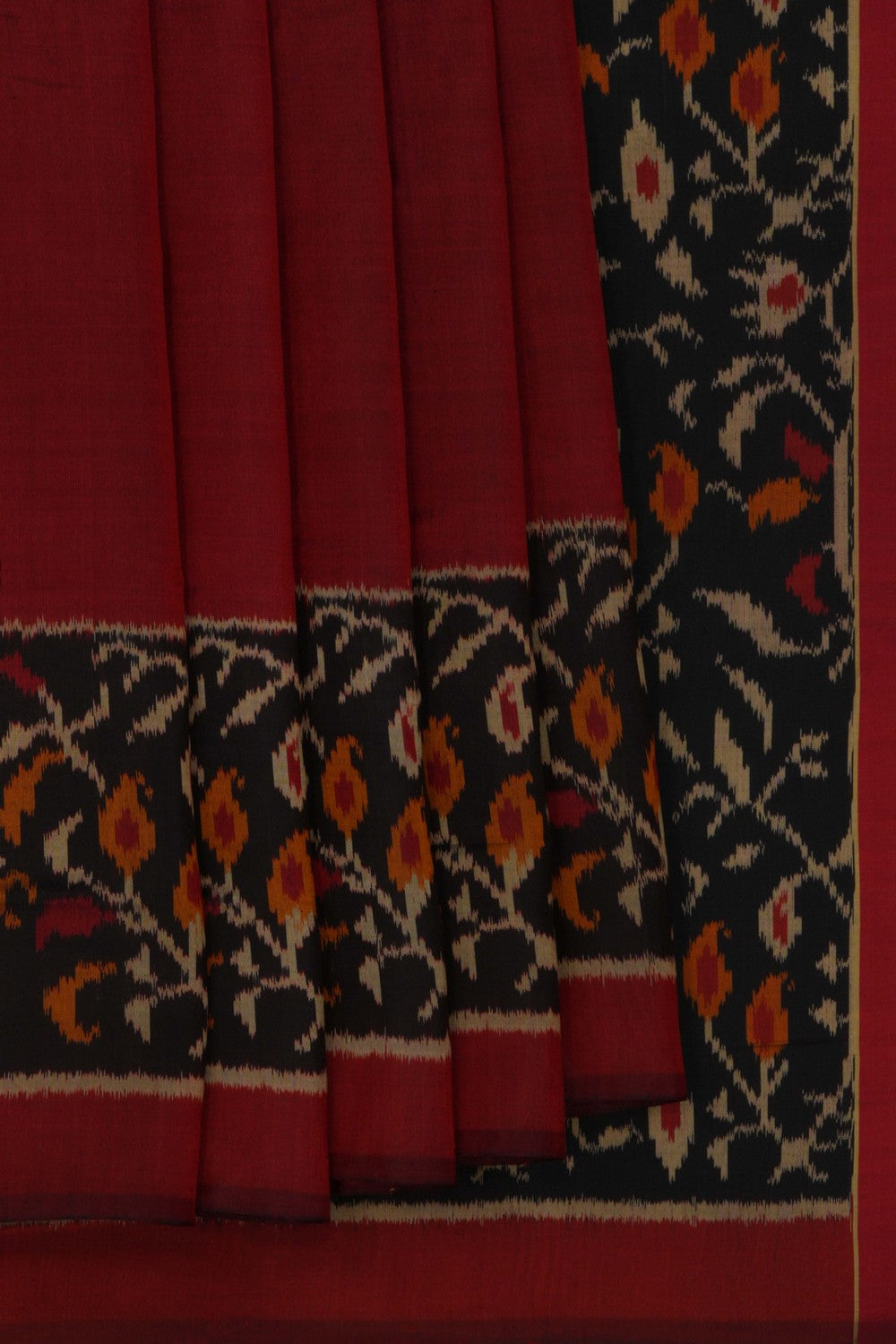 Image of Rajkot Silk Maroon Saree