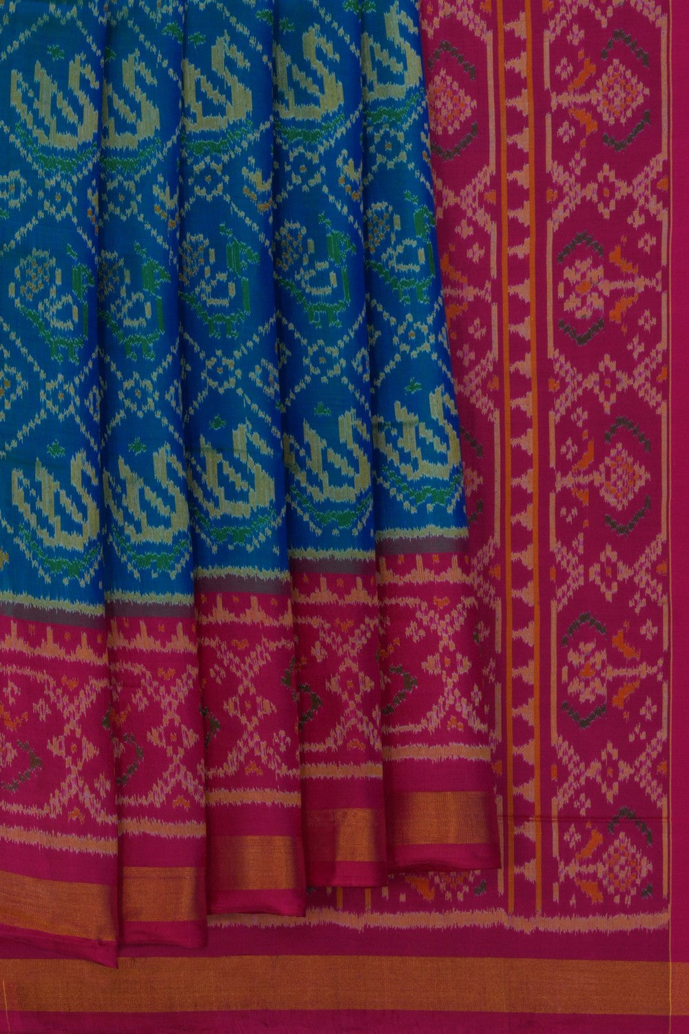 Image of Rajkot Silk Blue Saree